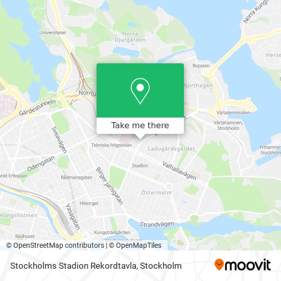 Stockholms Stadion Rekordtavla map