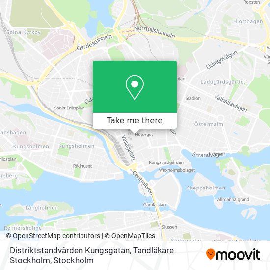 Distriktstandvården Kungsgatan, Tandläkare Stockholm map