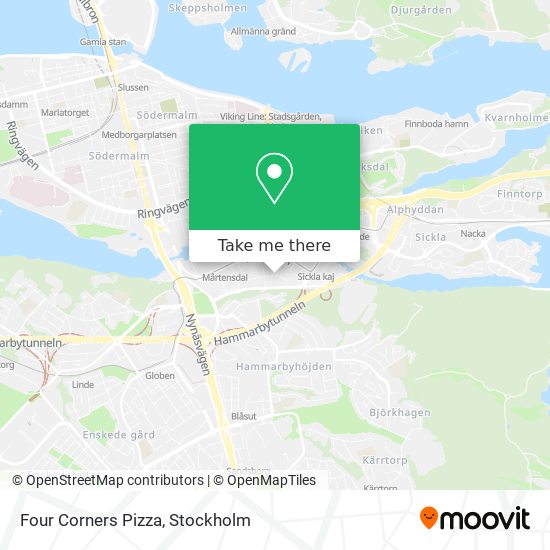 Four Corners Pizza map