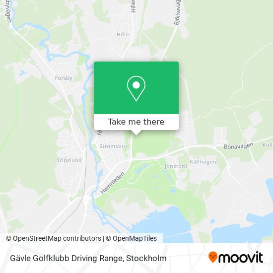 Gävle Golfklubb Driving Range map