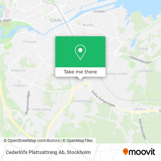 Cederlöfs Plattsättning Ab map