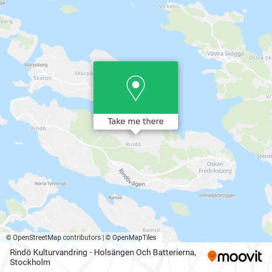 Rindö Kulturvandring - Holsängen Och Batterierna map