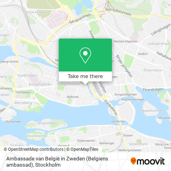 Ambassade van België in Zweden (Belgiens ambassad) map