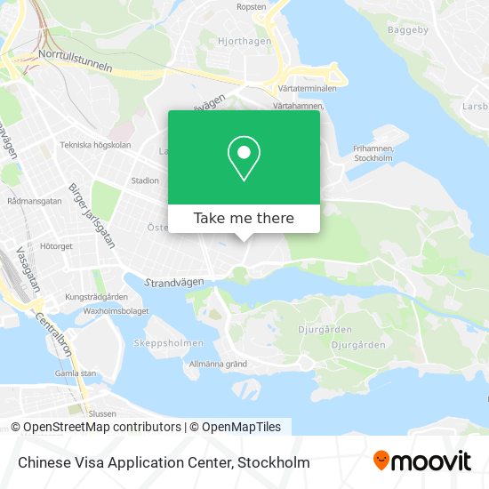 Chinese Visa Application Center map