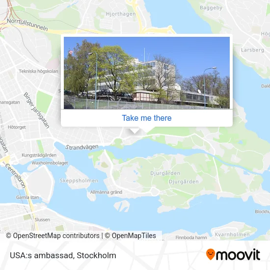 USA:s ambassad map