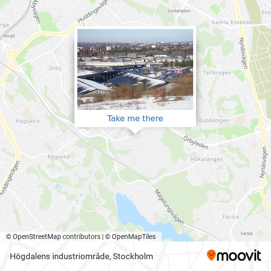 Högdalens industriområde map