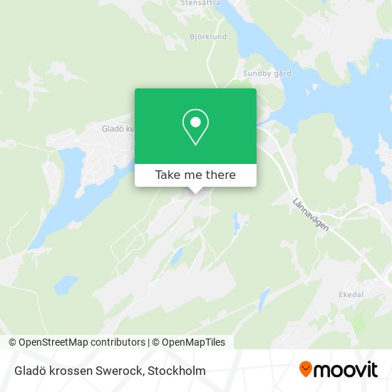 Gladö krossen Swerock map