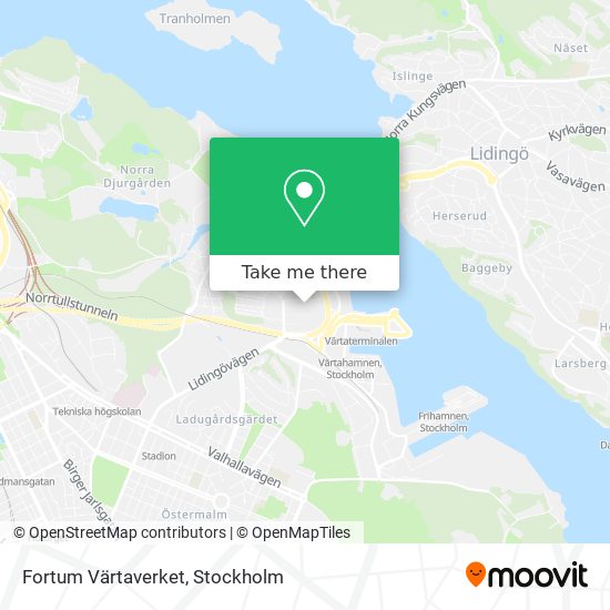 Fortum Värtaverket map