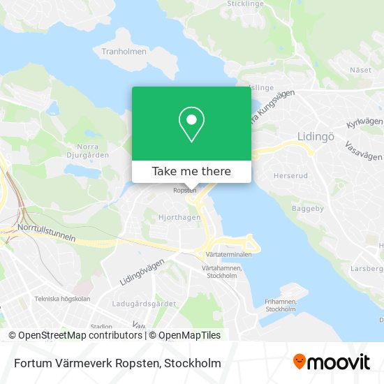 Fortum Värmeverk Ropsten map