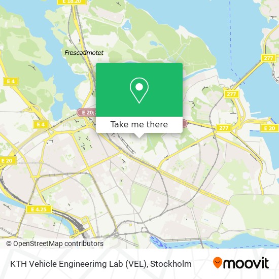 KTH Vehicle Engineerimg Lab (VEL) map