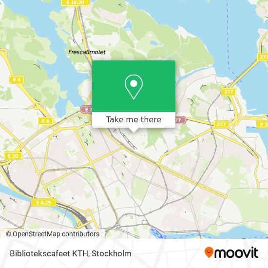 Bibliotekscafeet KTH map