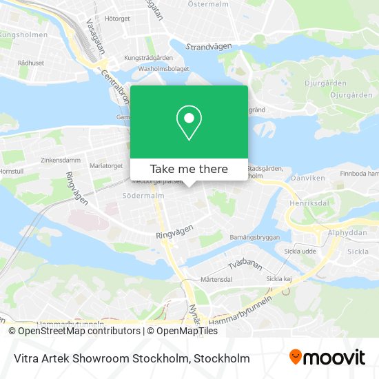Vitra Artek Showroom Stockholm map