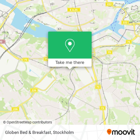 Globen Bed & Breakfast map