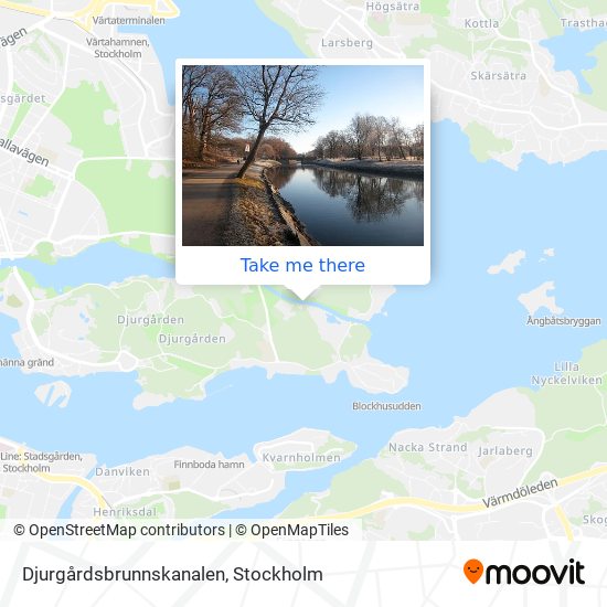 Djurgårdsbrunnskanalen map