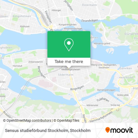 Sensus studieförbund Stockholm map