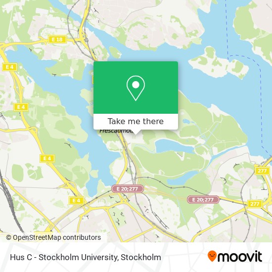 Hus C - Stockholm University map