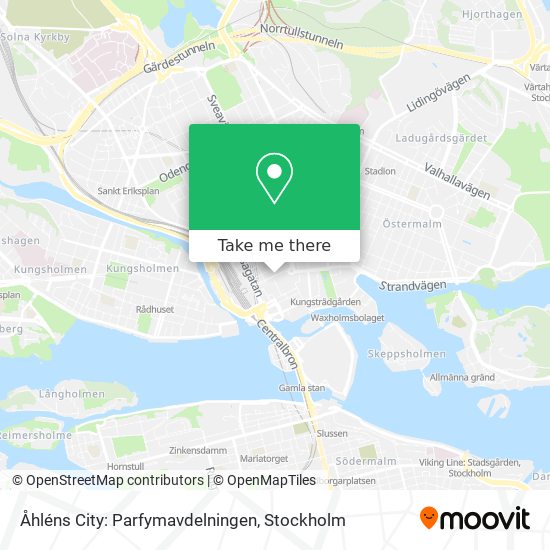 Åhléns City: Parfymavdelningen map