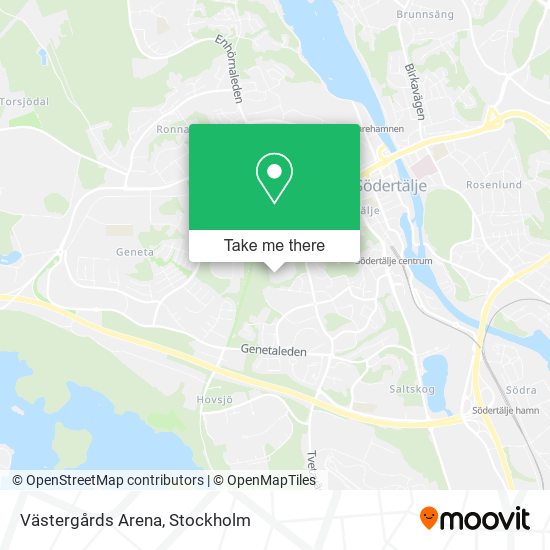 Västergårds Arena map