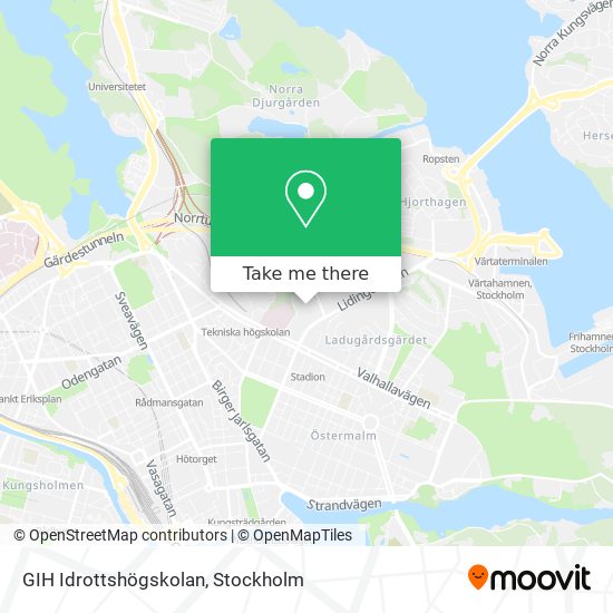 GIH Idrottshögskolan map