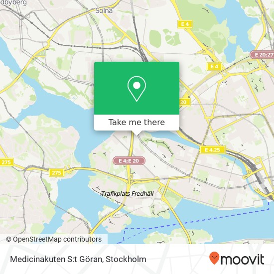 Medicinakuten S:t Göran map
