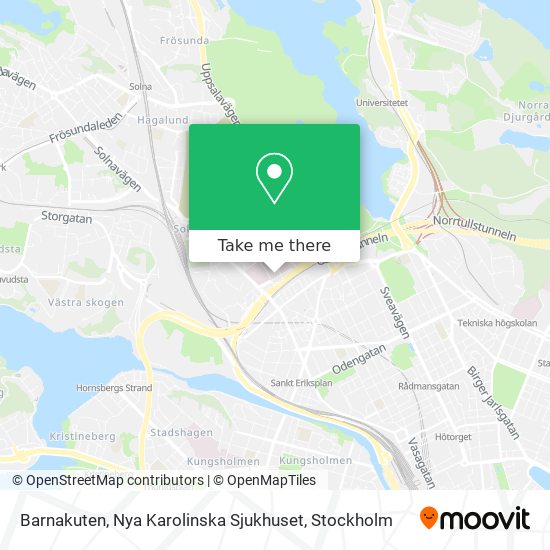 Barnakuten, Nya Karolinska Sjukhuset map