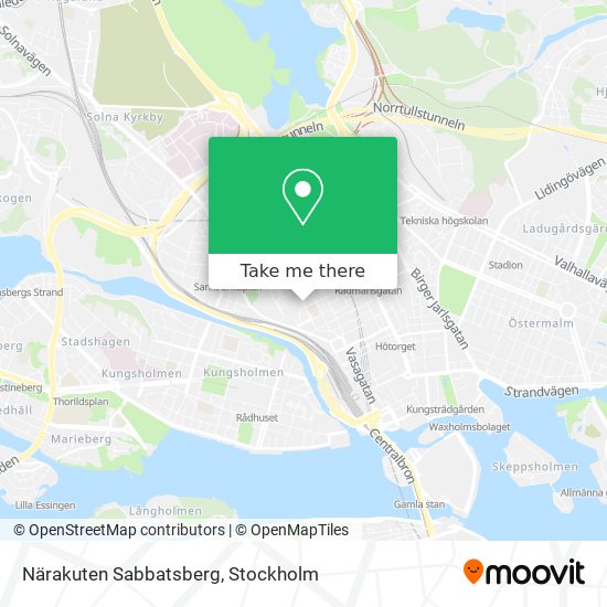 Närakuten Sabbatsberg map