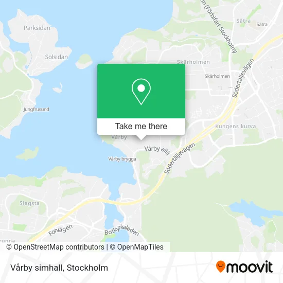 Vårby simhall map