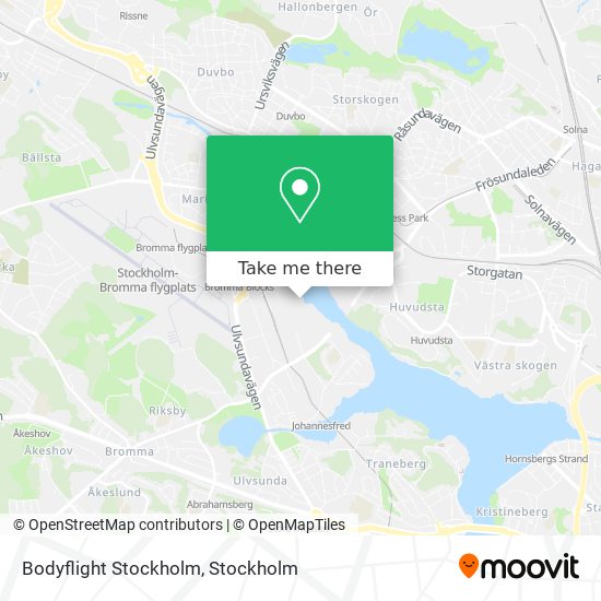 Bodyflight Stockholm map