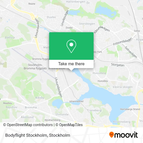 Bodyflight Stockholm map