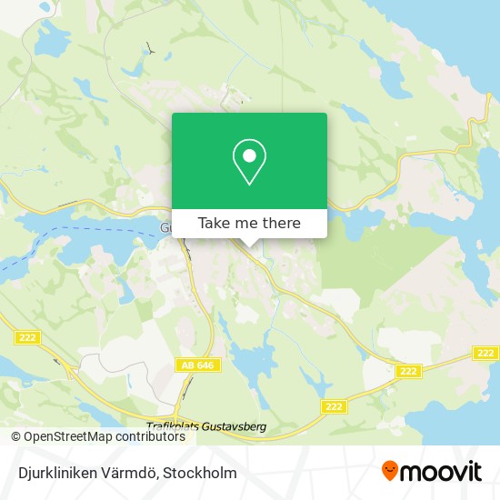 Djurkliniken Värmdö map