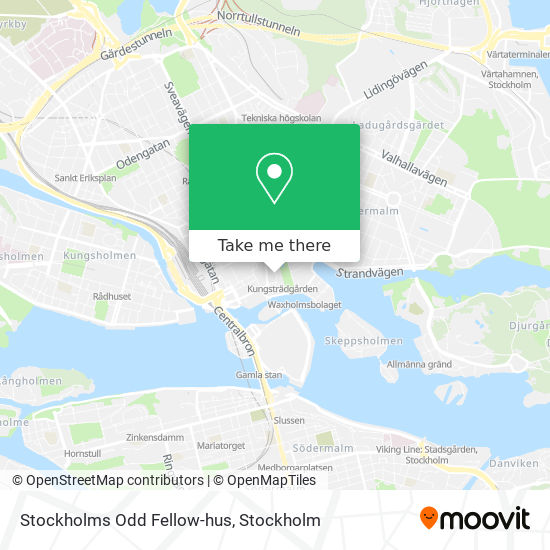 Stockholms Odd Fellow-hus map