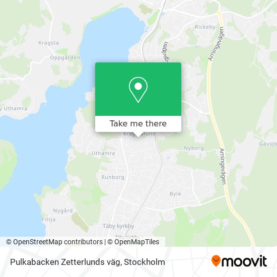 Pulkabacken Zetterlunds väg map