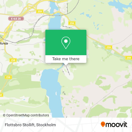Flottsbro Stollift map