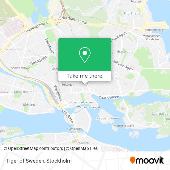 Tiger of Sweden map