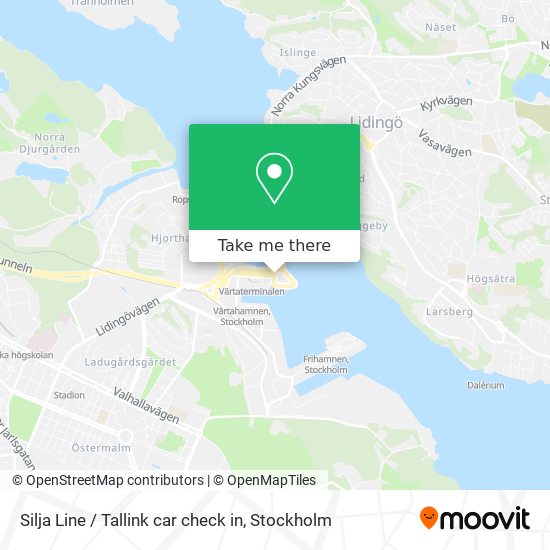 How to get to Silja Line / Tallink car check in in Stockholm by Bus, Metro  or Train?