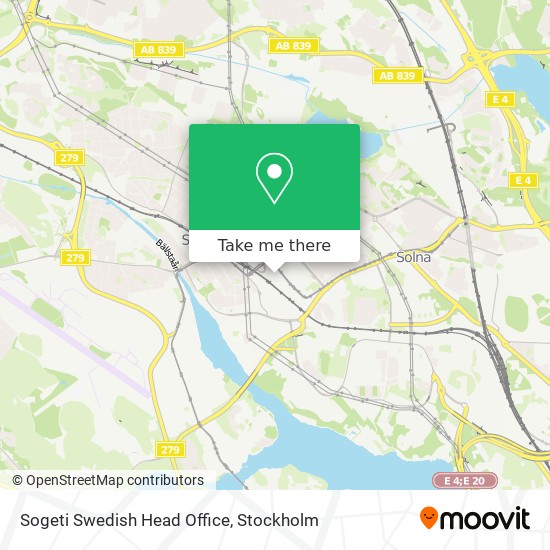 Sogeti Swedish Head Office map