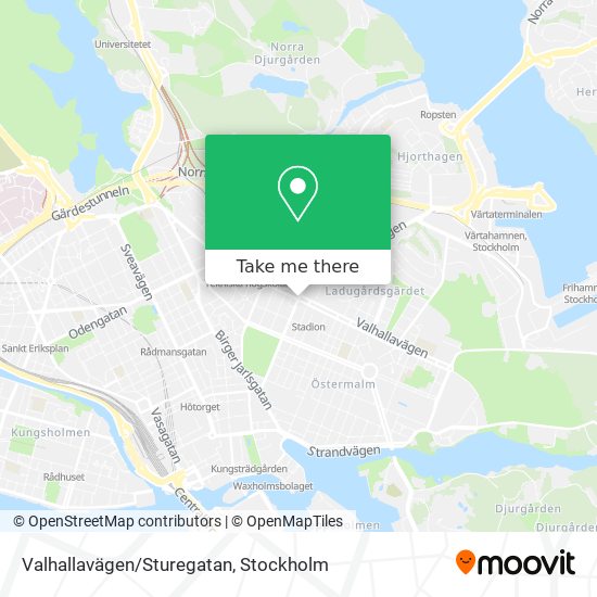 Valhallavägen/Sturegatan map