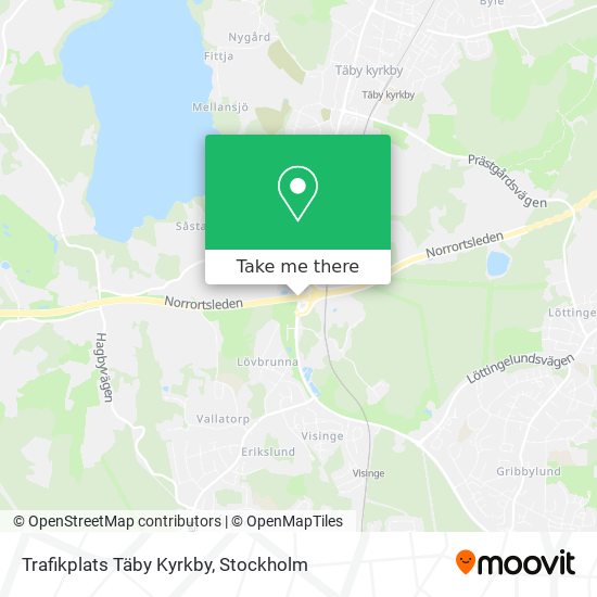 Trafikplats Täby Kyrkby map