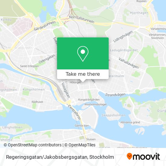 Regeringsgatan / Jakobsbergsgatan map