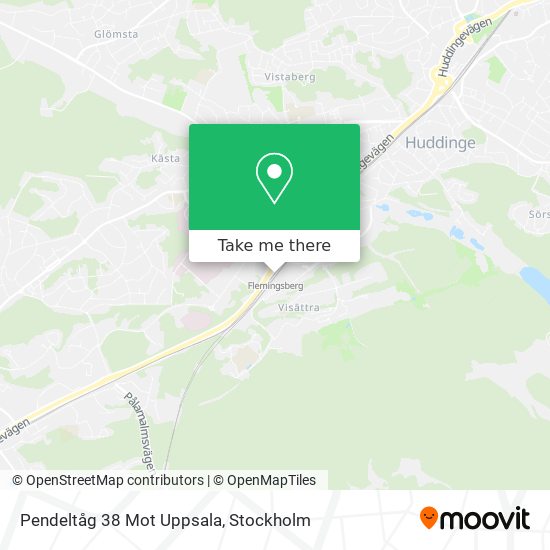 Pendeltåg 38 Mot Uppsala map