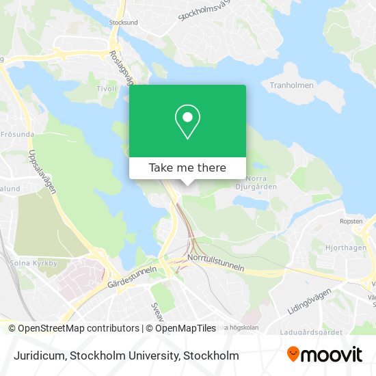 Juridicum, Stockholm University map