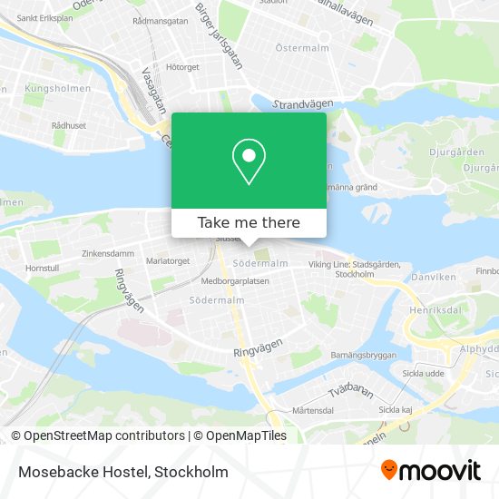 Mosebacke Hostel map