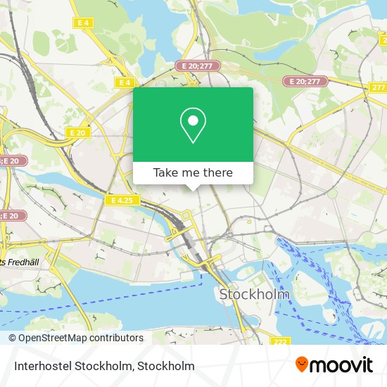 Interhostel Stockholm map