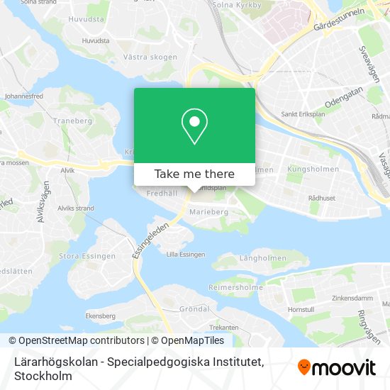 Lärarhögskolan - Specialpedgogiska Institutet map