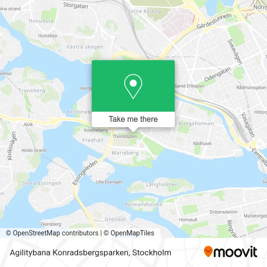 Agilitybana Konradsbergsparken map