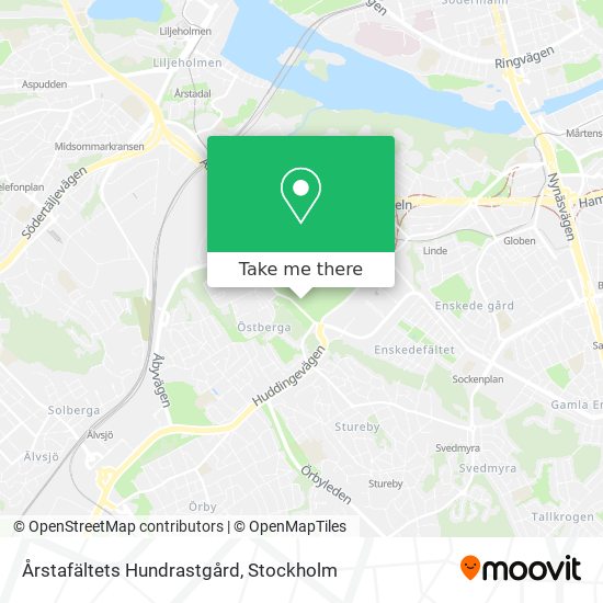 Årstafältets Hundrastgård map