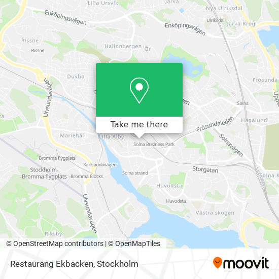 Restaurang Ekbacken map