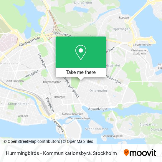 Hummingbirds - Kommunikationsbyrå map