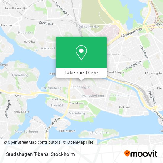 Stadshagen T-bana map