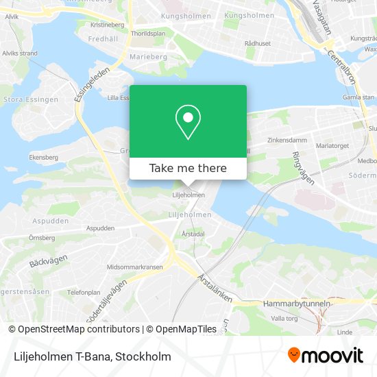 Liljeholmen T-Bana map